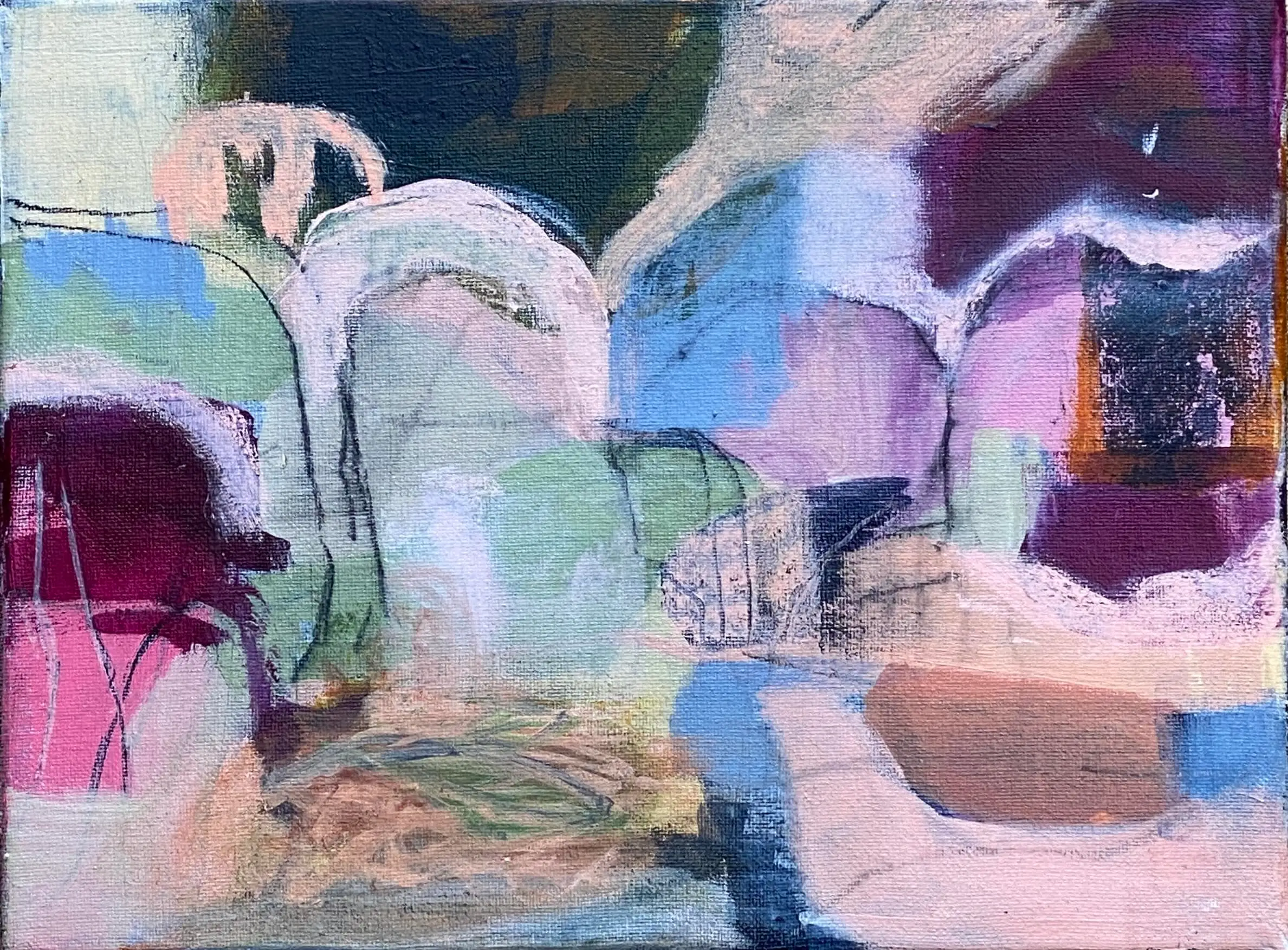 Shari Nye_Alone In The Wilderness At Last_ 2026_Acrylic on canvas,framed_ 33 x 25.5 cm pg