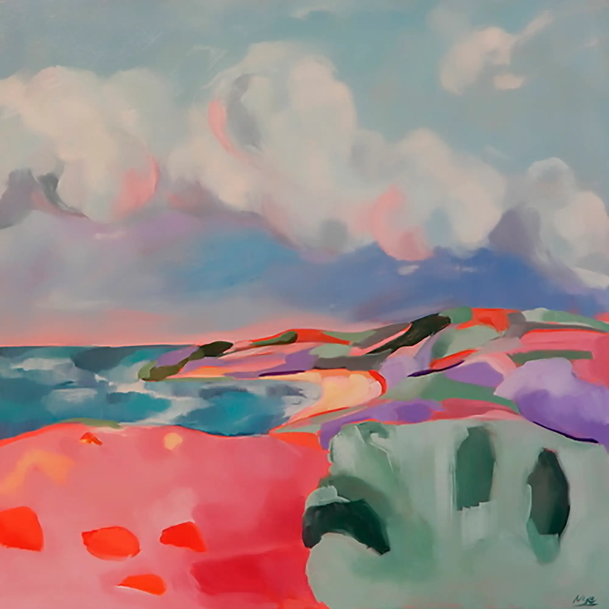 Coastal Jewel Oil on Wood 58.5 x 58.5 cm  