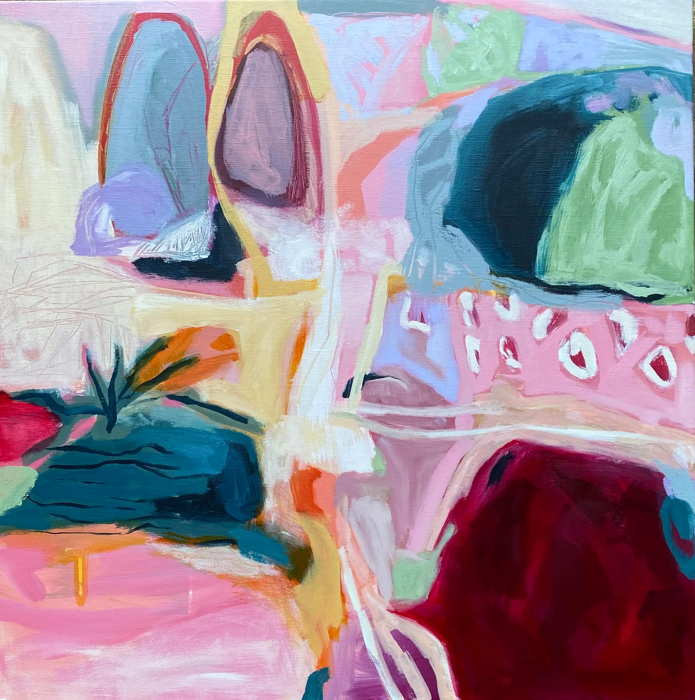 Track To The Paroo River, acrilic on linen, Shari Nye 