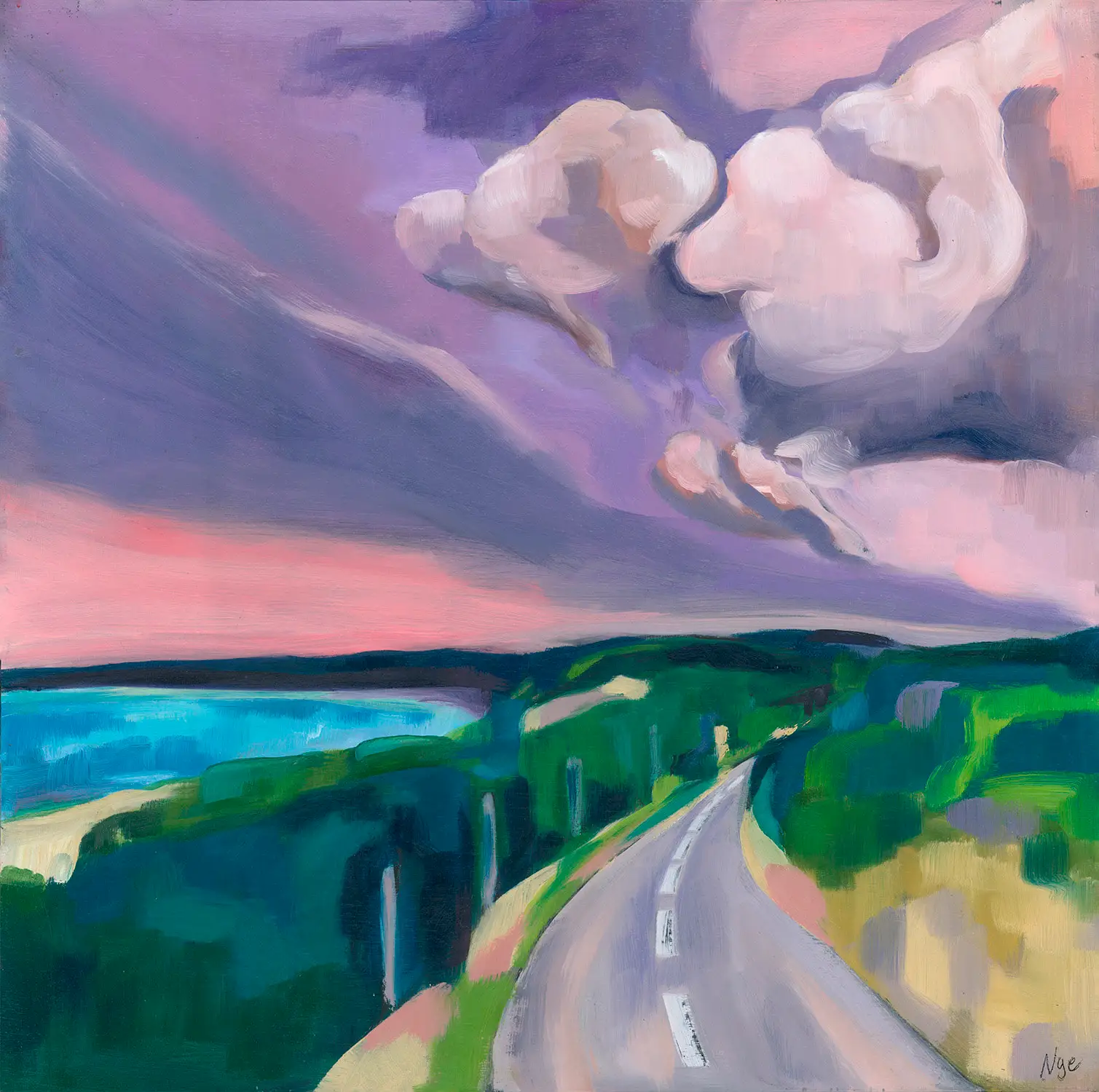 img-Beach Track Oil on Wood jpg